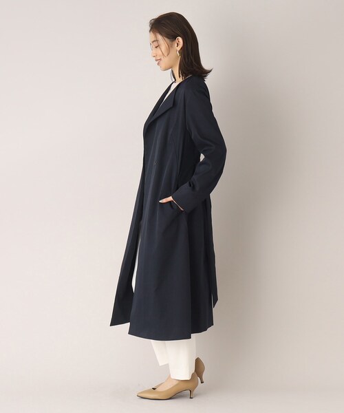 UNTITLED（アンタイトル）の「◆【コートアップ可能】エアタスラン ノーカラーコート（ノーカラーコート・レディース・グレー系/ネイビー/ライトベージュ・00/01/02/03/04/42/44/46/48/50）」の20枚目の写真