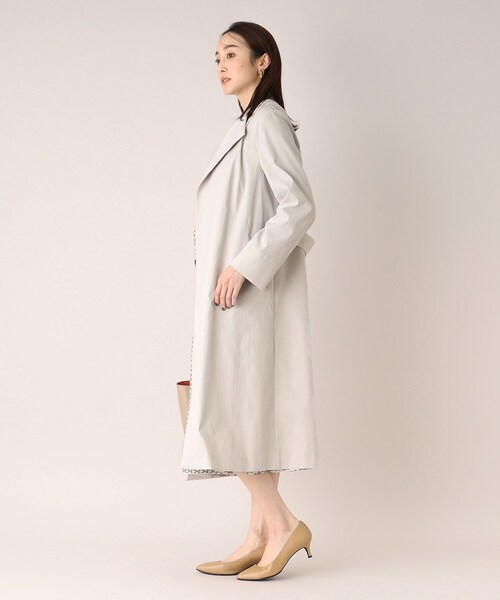 UNTITLED（アンタイトル）の「◆【コートアップ可能】エアタスラン ノーカラーコート（ノーカラーコート・レディース・グレー系/ネイビー/ライトベージュ・00/01/02/03/04/42/44/46/48/50）」の21枚目の写真