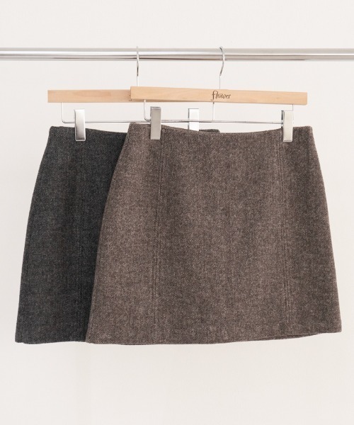 flower（フラワー）の「ラテミニスカート（スカート・レディース・ブラウン/アッシュグレー・FREE）」の19枚目の写真