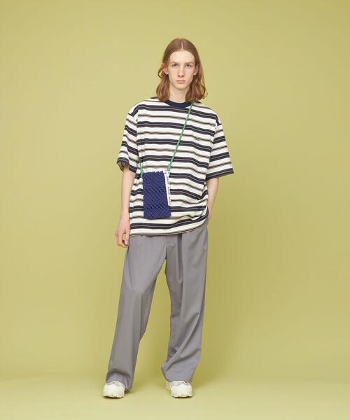 CITEN（シテン）の「＜CITEN＞ランダムボーダー Tシャツ（Tシャツ/カットソー・メンズ・ライトブルー/ネイビー・FREE）」の5枚目の写真