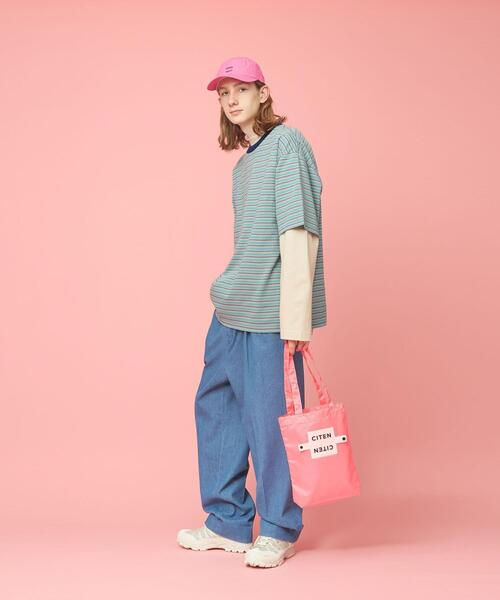 CITEN（シテン）の「＜CITEN＞ランダムボーダー Tシャツ（Tシャツ/カットソー・メンズ・ライトブルー/ネイビー・FREE）」の9枚目の写真