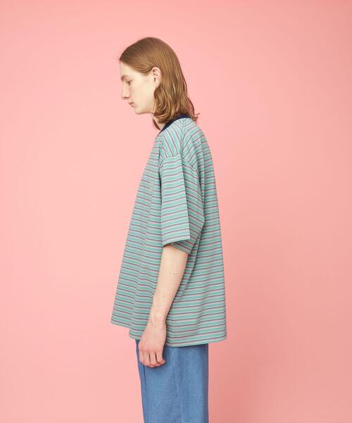 CITEN（シテン）の「＜CITEN＞ランダムボーダー Tシャツ（Tシャツ/カットソー・メンズ・ライトブルー/ネイビー・FREE）」の16枚目の写真