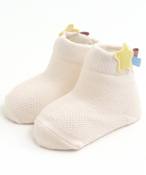 apres les cours（アプレレクール）の「星モチーフベビーソックス（ベビーシューズ/ベビーソックス・キッズ・ネイビー/アイボリー・9/12）」の7枚目の写真
