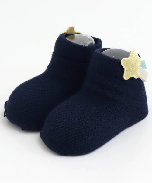 apres les cours（アプレレクール）の「星モチーフベビーソックス（ベビーシューズ/ベビーソックス・キッズ・ネイビー/アイボリー・9/12）」の8枚目の写真