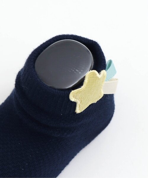 apres les cours（アプレレクール）の「星モチーフベビーソックス（ベビーシューズ/ベビーソックス・キッズ・ネイビー/アイボリー・9/12）」の11枚目の写真