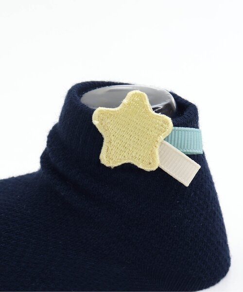 apres les cours（アプレレクール）の「星モチーフベビーソックス（ベビーシューズ/ベビーソックス・キッズ・ネイビー/アイボリー・9/12）」の12枚目の写真