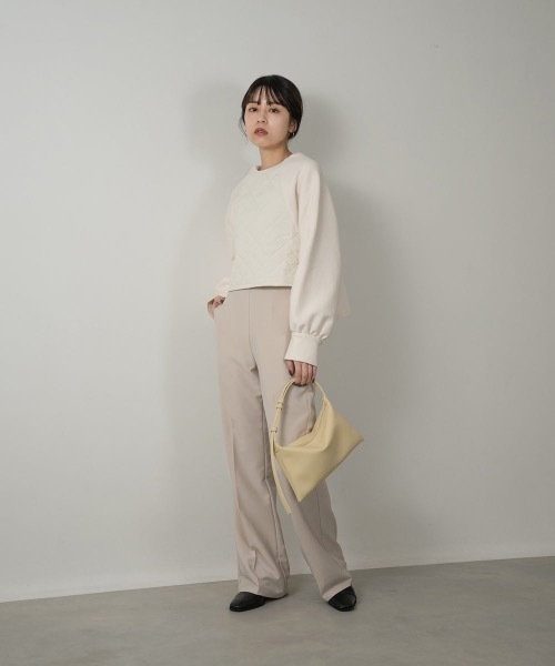 Amiur(エミレ)の「rectangle one handle bag(ハンドバッグ・レディース・アイボリー/イエロー系/ブラック・FREE)」の10枚目の写真