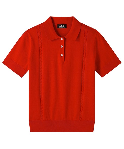 【A.P.C アーペーセー】メンズポロシャツ 赤 A.P.C.(アーペーセー)の「POLO 406 JPS(ポロシャツ)」 - WEAR