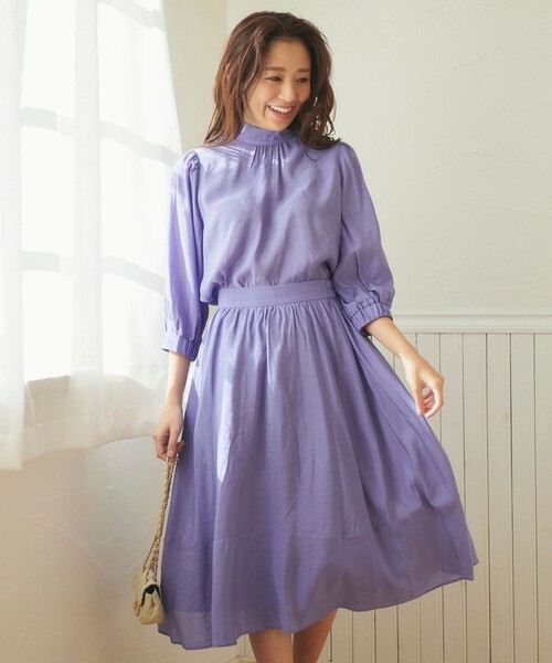 Feroux(フェルゥ)の「【セットアイテム】2WAYボウタイ セットアップ(セットアップ・レディース・スカイブルー系/ピンク系/ネイビー系・2/1)」の8枚目の写真