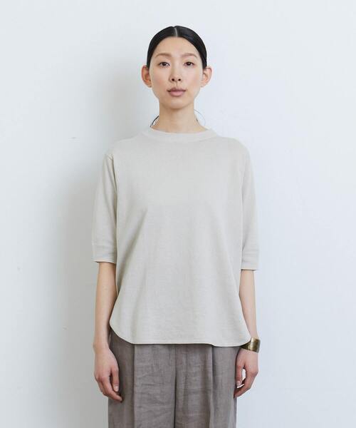 LOISIR（ロワズィール）の「コットン和紙天竺クルーネックプル