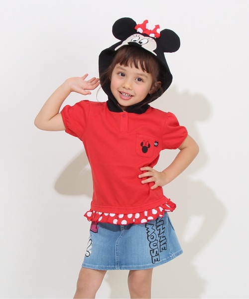 Disney(ディズニー)の「ディズニー スプレー柄デニムスカート 8018K(デニムスカート・キッズ・ライトインディゴブルー・140cm/110cm/130cm/120cm/100cm)」の3枚目の写真