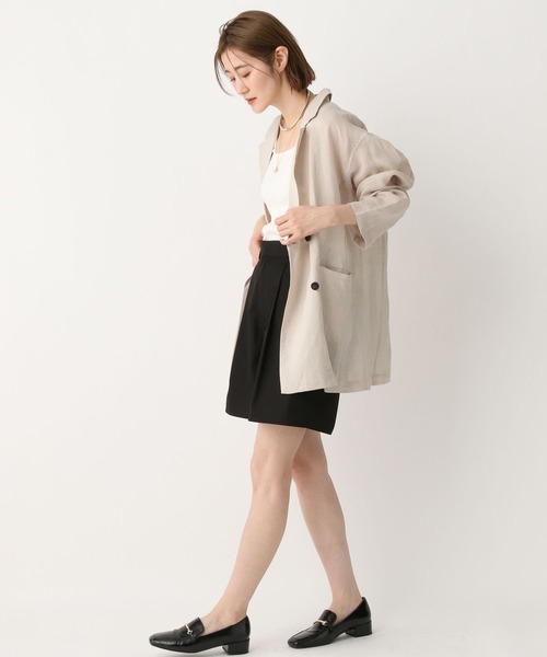 A part by（アパートバイ）の「ラミーユルジャケット（テーラードジャケット・レディース・ブラック/ライトベージュ・FREE）」の11枚目の写真