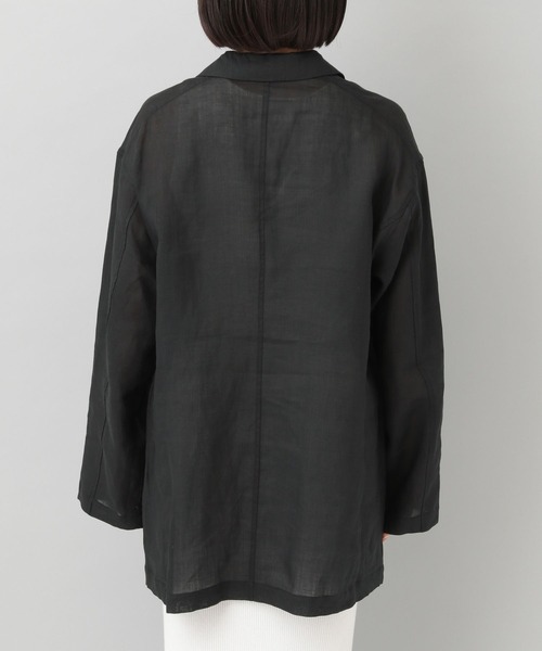 A part by（アパートバイ）の「ラミーユルジャケット（テーラードジャケット・レディース・ブラック/ライトベージュ・FREE）」の17枚目の写真