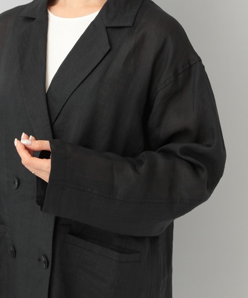 A part by（アパートバイ）の「ラミーユルジャケット（テーラードジャケット・レディース・ブラック/ライトベージュ・FREE）」の10枚目の写真