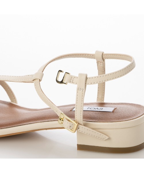 EVOL（イーボル）の「一部WEB限定カラー【EVOL】ポインテッドTストラップサンダル IU5142 ソフトな素材で軽量（サンダル・レディース・ブラック/アイボリー/シルバー/ゴールド/イエロー/ブロンズ/シルバー系その他・S/M/L/LL/XS）」の13枚目の写真