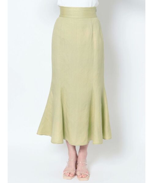 LAGUNAMOON（ラグナムーン）の「リネンフレアマチスカート（スカート・レディース・ライトグリーン/ネイビー/ホワイト・SMALL/MEDIUM）」の10枚目の写真