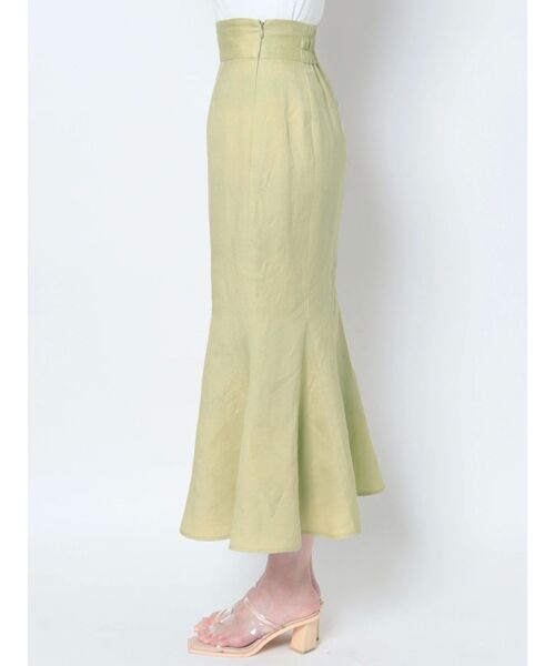 LAGUNAMOON（ラグナムーン）の「リネンフレアマチスカート（スカート・レディース・ライトグリーン/ネイビー/ホワイト・SMALL/MEDIUM）」の6枚目の写真