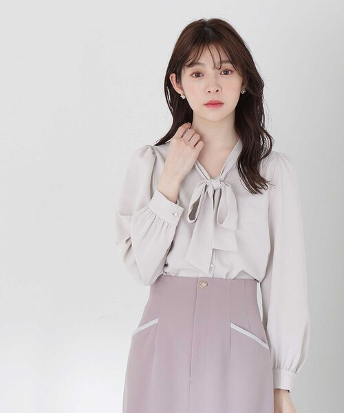 PROPORTION BODY DRESSING（プロポーションボディドレッシング）の「２ＷＡＹリボンブラウス / 1213110310（シャツ/ブラウス・レディース・グレー/ライトグリーン/ホワイト系その他・MEDIUM/SMALL）」の8枚目の写真