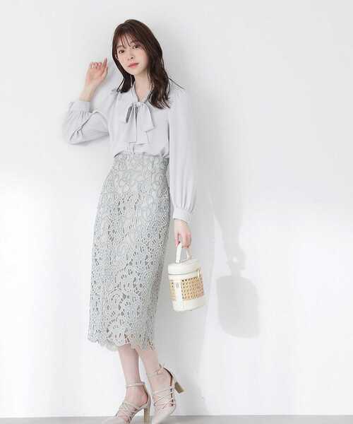 PROPORTION BODY DRESSING（プロポーションボディドレッシング）の「２ＷＡＹリボンブラウス / 1213110310（シャツ/ブラウス・レディース・グレー/ライトグリーン/ホワイト系その他・MEDIUM/SMALL）」の5枚目の写真