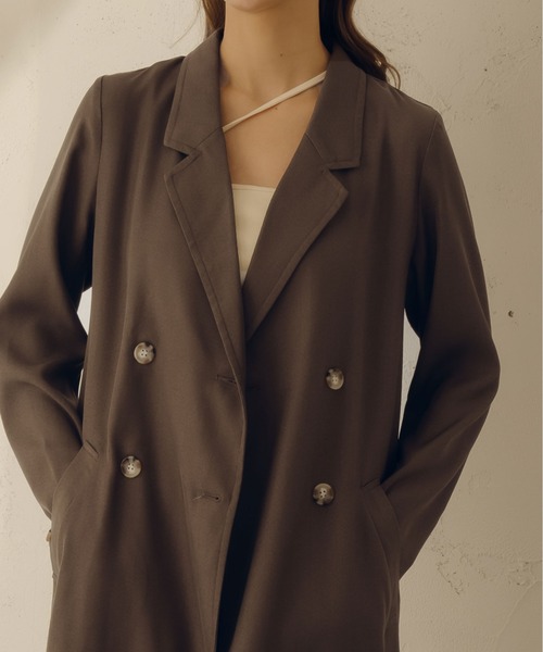 fupel（フぺル）の「マーメイドダブルコート（チェスターコート・レディース・グレイッシュベージュ/ブラウン系その他・FREE）」の22枚目の写真