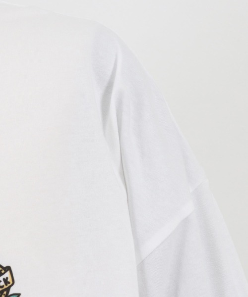 CAMBIO（カンビオ）の「mlt4260- アメトラ風タトゥーデザインビッグシルエットロンT（Tシャツ/カットソー・メンズ・ブルー系その他/ホワイト/グレー・XL/M/L/S）」の8枚目の写真