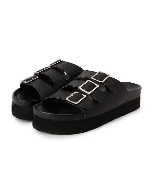 Another Edition（アナザーエディション）の「3バックル厚底サンダル/AEBC 3Buckle アツゾコSNDL40（サンダル・レディース・ホワイト/シルバー/ブラック・SMALL/LARGE/MEDIUM）」の2枚目の写真