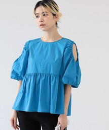 Ray BEAMS | Ray BEAMS / アーム オープン ギャザー ブラウス(シャツ/ブラウス)