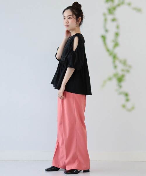 Ray BEAMS（レイビームス）の「Ray BEAMS / アーム オープン ギャザー ブラウス（シャツ/ブラウス・レディース・ブラック/ロイヤルブルー・ONE SIZE）」の9枚目の写真