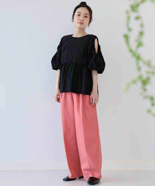 Ray BEAMS（レイビームス）の「Ray BEAMS / アーム オープン ギャザー ブラウス（シャツ/ブラウス・レディース・ブラック/ロイヤルブルー・ONE SIZE）」の11枚目の写真