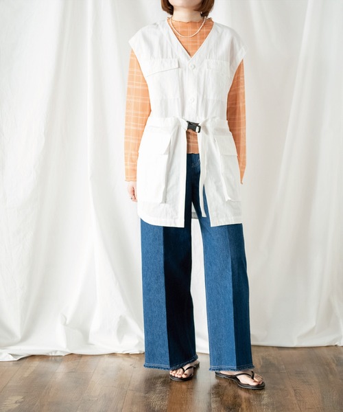 COMMRE(コムル)の「プリントチュールトップス(Tシャツ/カットソー・レディース・ブラウン/オレンジ/グリーン・FREE)」の14枚目の写真