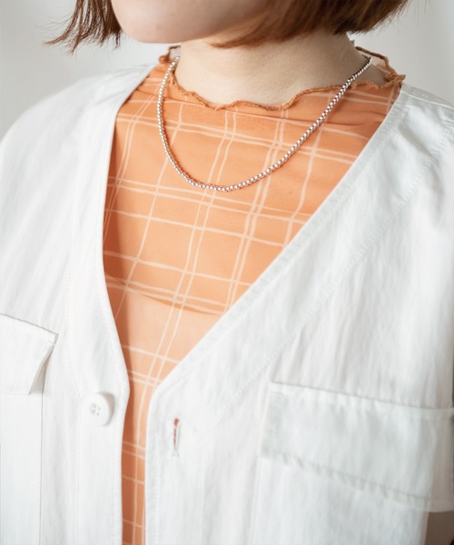 COMMRE(コムル)の「プリントチュールトップス(Tシャツ/カットソー・レディース・ブラウン/オレンジ/グリーン・FREE)」の17枚目の写真