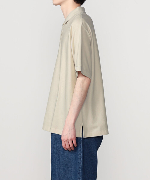 handvaerk(ハンドバーク)の「handvaerk | ピケ ポロシャツ MEN(ポロシャツ・メンズ・ブラック/グレイッシュベージュ/ライトグレー・S/L/M)」の4枚目の写真
