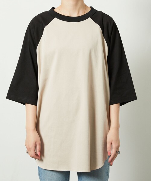 FREAK'S STORE(フリークスストア)の「【限定展開】w/ the Parks/ウィズザパークス LIFE…発泡 back print raglan tee/バックプリントラグランTシャツ(Tシャツ/カットソー・レディース・ブラック/ブラウン系その他/レッド・フリ-)」の16枚目の写真