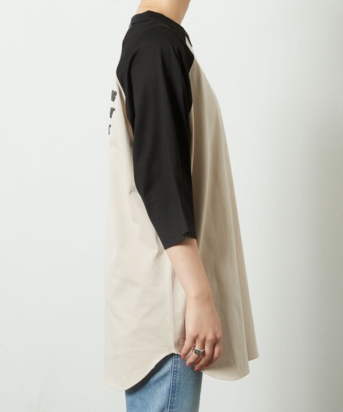 FREAK'S STORE(フリークスストア)の「【限定展開】w/ the Parks/ウィズザパークス LIFE…発泡 back print raglan tee/バックプリントラグランTシャツ(Tシャツ/カットソー・レディース・ブラック/ブラウン系その他/レッド・フリ-)」の17枚目の写真