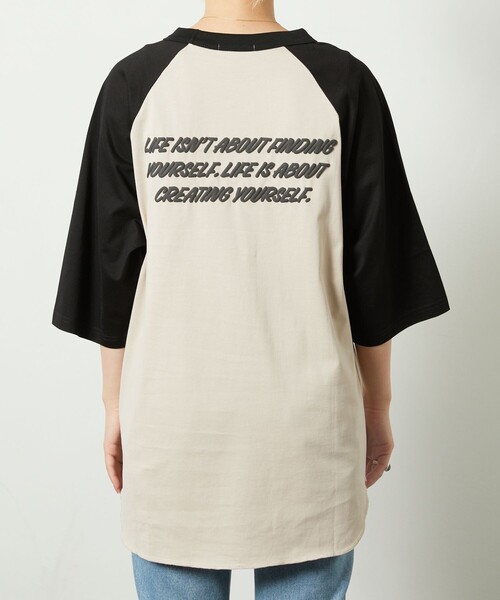 FREAK'S STORE(フリークスストア)の「【限定展開】w/ the Parks/ウィズザパークス LIFE…発泡 back print raglan tee/バックプリントラグランTシャツ(Tシャツ/カットソー・レディース・ブラック/ブラウン系その他/レッド・フリ-)」の18枚目の写真