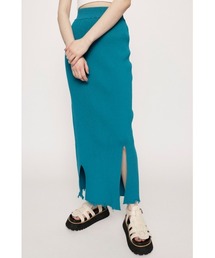 SLY | LIMITED ITEM CRUSH KNIT SK クラッシュ ニットスカート ロングスカート ロングスカート セットアップ可能 限定(スカート)
