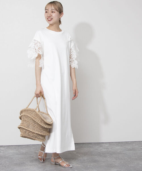 NOLLEY'S　ワンピース　ノーリーズ セール】◇【WEB限定】レース切替ワンピース（ワンピース
