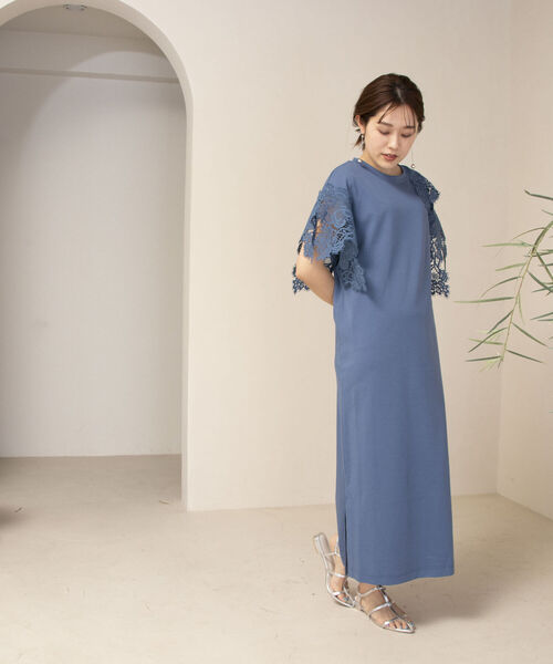 NOLLEY’S（ノーリーズ）の「◇【WEB限定】レース切替ワンピース（ワンピース・レディース・ブラック/オフホワイト/ライトブルー・FREE）」の18枚目の写真