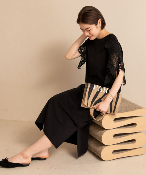 【新品未使用】NOLLEY'S ワンピース ドレス セール】◇【WEB限定】レース切替ワンピース（ワンピース