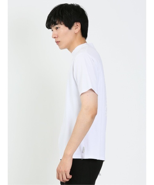 renoma HOMME（レノマオム）の「レノマ オム ロゴプリント モックネック半袖Tシャツ（Tシャツ/カットソー・メンズ・ホワイト/ブラック・MEDIUM/LARGE/X-LARGE）」の9枚目の写真