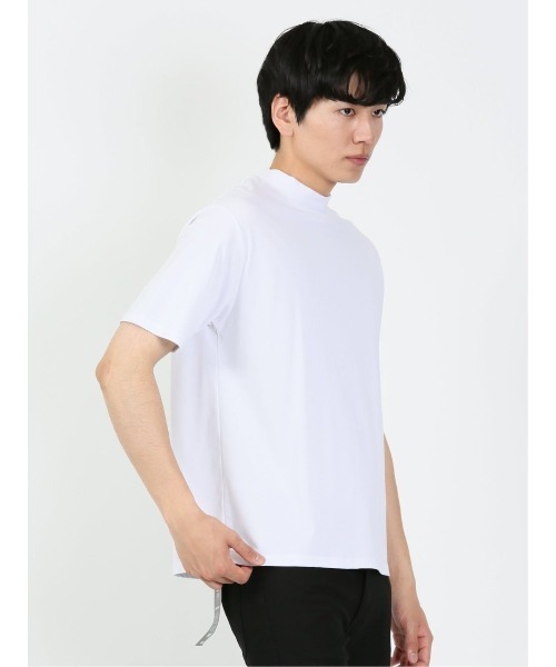renoma HOMME（レノマオム）の「レノマ オム ロゴプリント モックネック半袖Tシャツ（Tシャツ/カットソー・メンズ・ホワイト/ブラック・MEDIUM/LARGE/X-LARGE）」の5枚目の写真