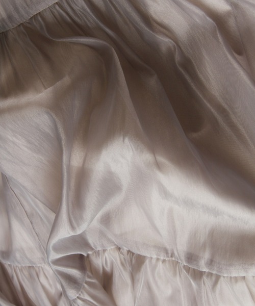 &. NOSTALGIA（アンドドットノスタルジア）の「【ZOZO限定】オーガンジーティアードスカート（スカート・レディース・ブラック/アイボリー/グレイッシュベージュ・FREE）」の18枚目の写真