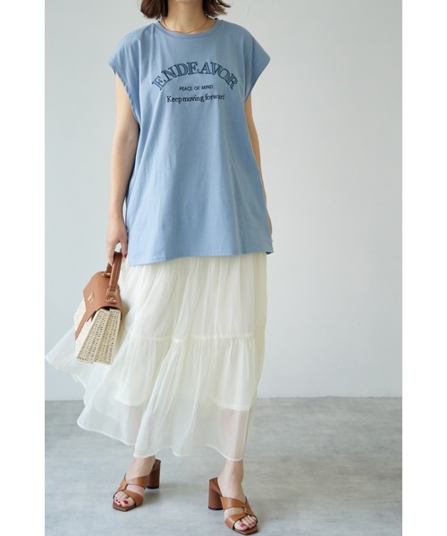 &. NOSTALGIA（アンドドットノスタルジア）の「【ZOZO限定】オーガンジーティアードスカート（スカート・レディース・ブラック/アイボリー/グレイッシュベージュ・FREE）」の10枚目の写真