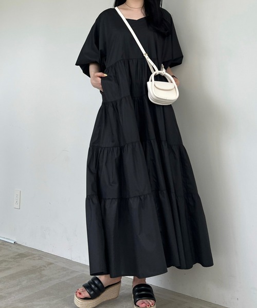 ACYM（アシーム）の「Heart neck tiered ワンピース（ワンピース