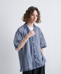 JUNRED | 透かし編みストライプ柄シャツ(シャツ/ブラウス)