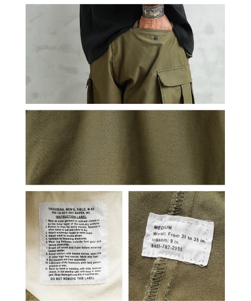 WAIPER.inc(ワイパーインク)の「米軍 M-65 フィールドカーゴショーツ 初期型 WAIPER.inc(カーゴパンツ・メンズ・オリーブ/ブラック/ネイビー/ナチュラル/チャコールグレー/ライトグレー・S/M/L/XL)」の21枚目の写真