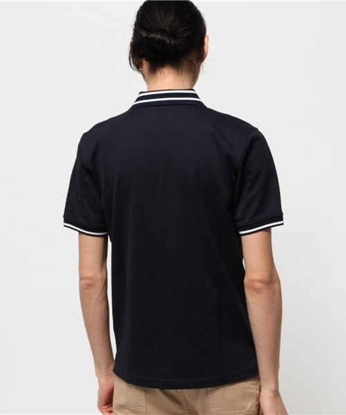 EDIFICE（エディフィス）の「◇40/2シルケットカノコ リブポロシャツ（ポロシャツ・メンズ・チャコールグレー/ホワイト/ネイビー・48/44/46）」の6枚目の写真