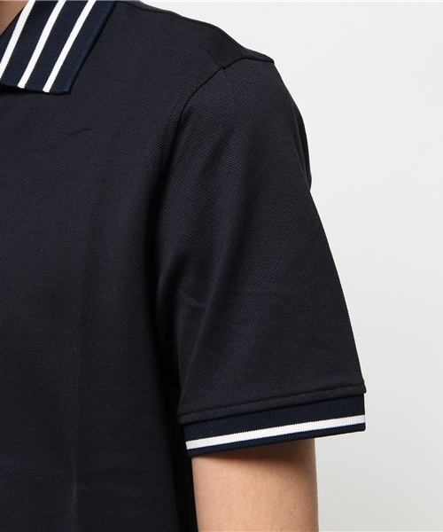 EDIFICE（エディフィス）の「◇40/2シルケットカノコ リブポロシャツ（ポロシャツ・メンズ・チャコールグレー/ホワイト/ネイビー・48/44/46）」の8枚目の写真