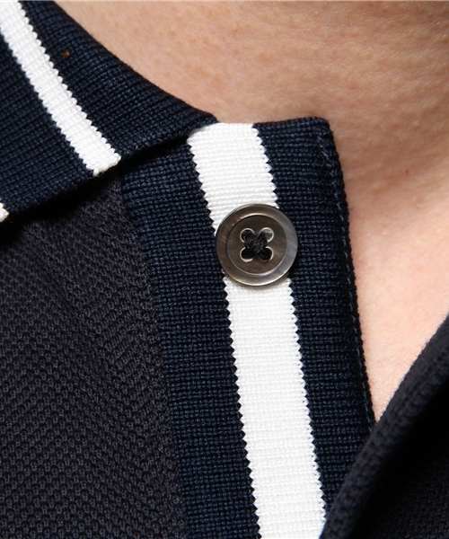 EDIFICE（エディフィス）の「◇40/2シルケットカノコ リブポロシャツ（ポロシャツ・メンズ・チャコールグレー/ホワイト/ネイビー・48/44/46）」の10枚目の写真