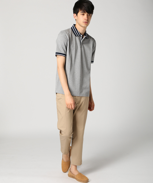 EDIFICE（エディフィス）の「◇40/2シルケットカノコ リブポロシャツ（ポロシャツ・メンズ・チャコールグレー/ホワイト/ネイビー・48/44/46）」の15枚目の写真